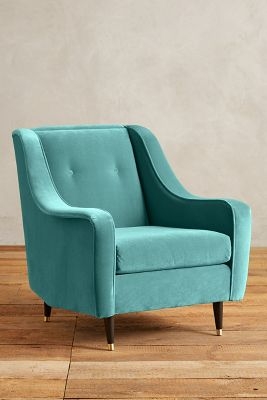 Velvet Adrie Chair - Teal - Image 0