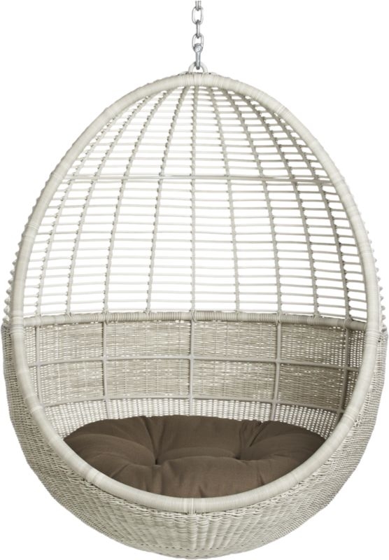 Pod hanging chair with cushion - Image 0