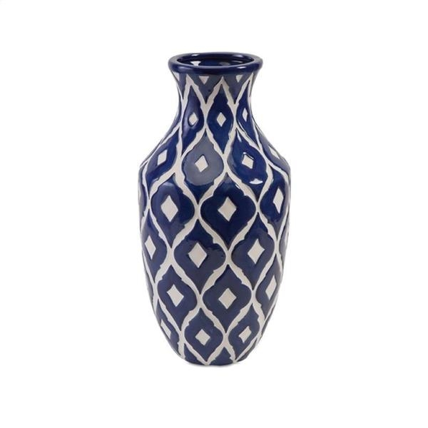 Maine Blue and White Tall Vase - Image 0