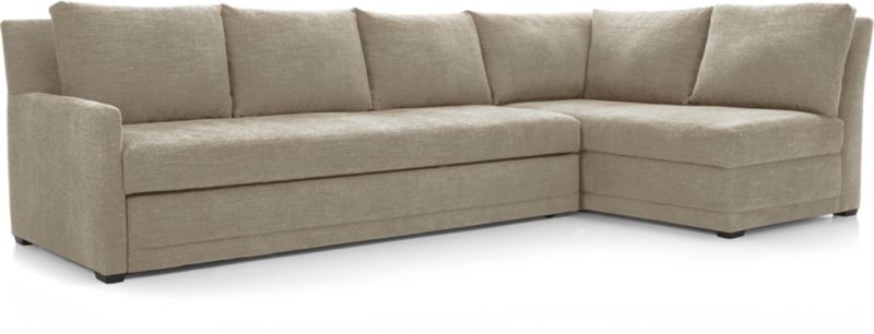 Reston 2-Piece Sleeper Sectional Sofa - Mink - Image 0