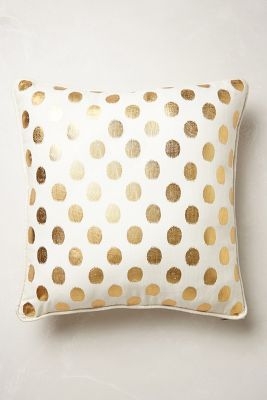 Luminous Dots Pillow - Gold -18" x 18"- Polyfill insert - Image 0