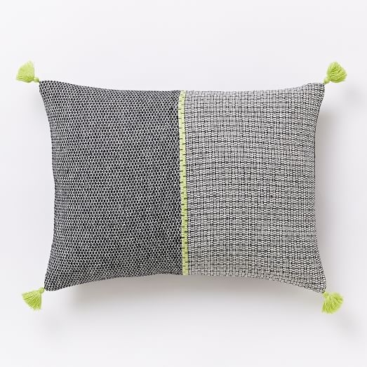 Woven Grid Pillow Cover - Citrus Yellow - 12" x 16" - Insert Sold Separately - Image 0