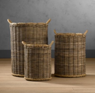 Handwoven Rattan Baskets - Medium - Image 0
