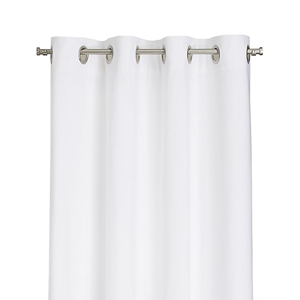 Wallace White 52"x84" Grommet Curtain Panel - Image 0
