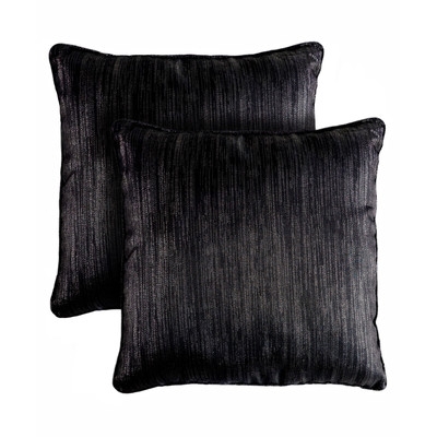 Bling Shimmering Throw Pillow - Black - 18" H x 18" W - Polyester fiber fill - Image 0