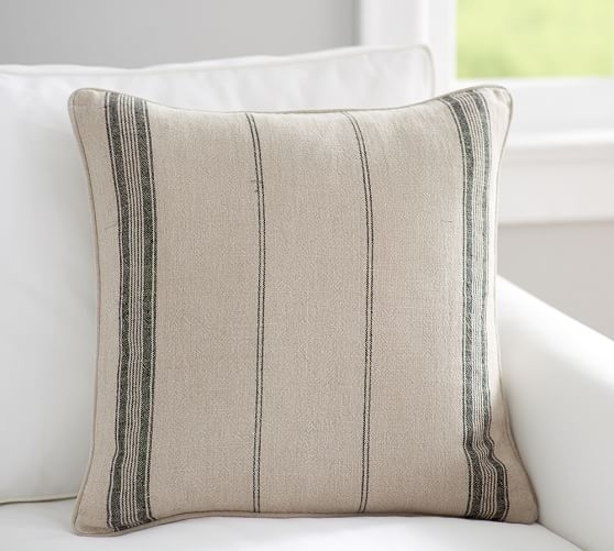 DIEGO STRIPE PILLOW COVER- 20" sq- insert sold separately. - Image 0