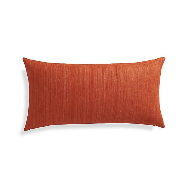 Michaela Orange 24"x12" Pillow with Down-Alternative Insert - Image 0