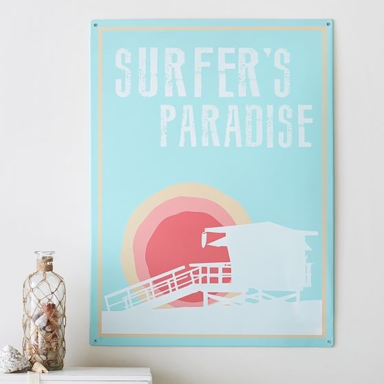 Surfer's Paradise Metal Sign - Image 0