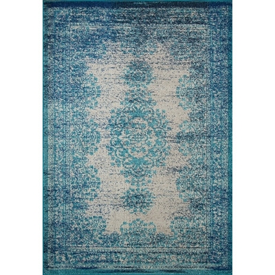 Moriah Blue Vintage Area Rug, 7'10" x 11' - Image 0