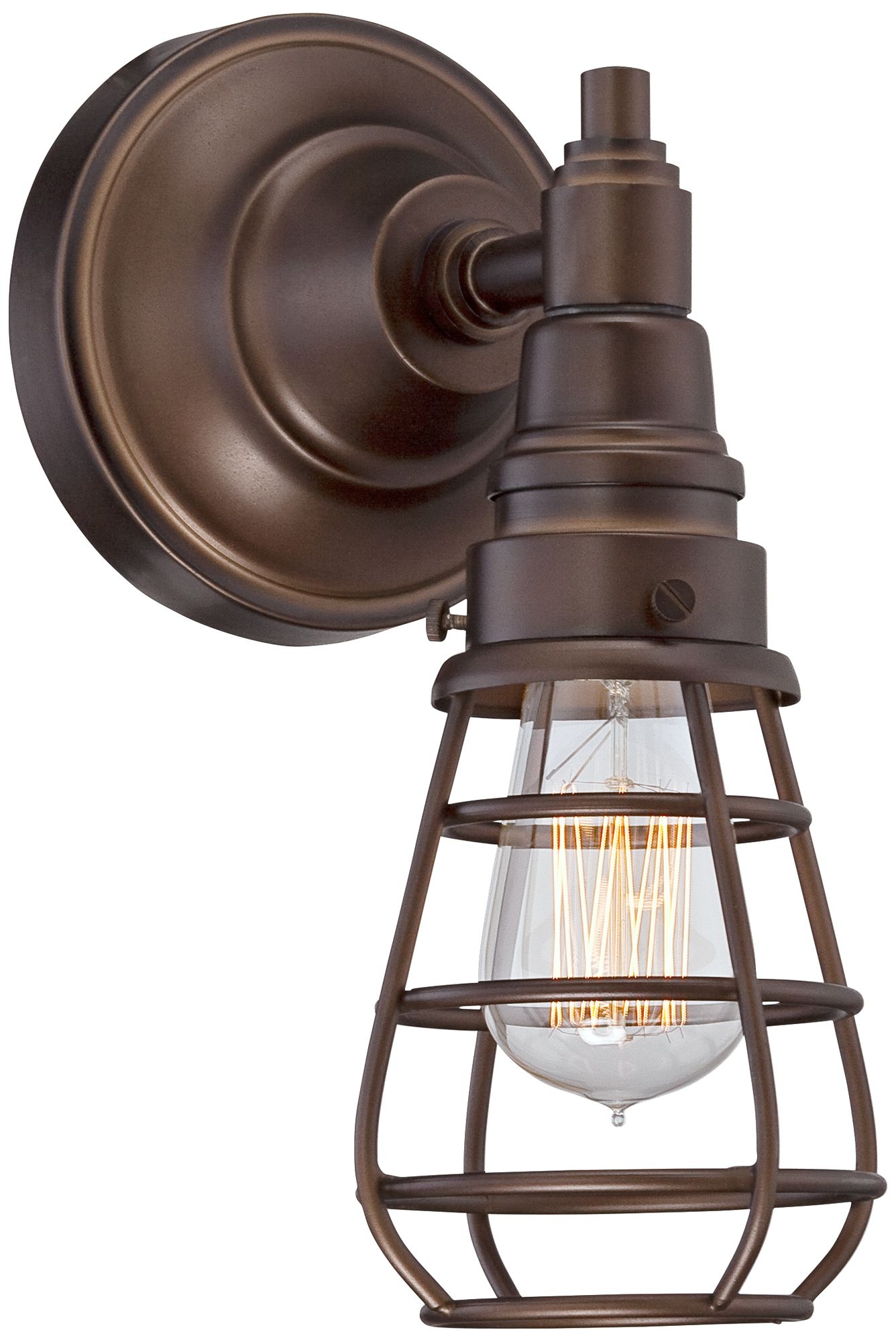 Bendlin Industrial 12" High Oil-Rubbed Bronze Wall Sconce - Image 0