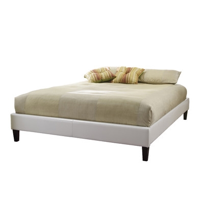 Adams Padded Upholstered Platform Queen Bed - White - Image 0