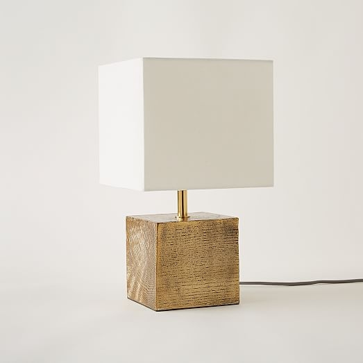 Faux Bois Metal Table Lamp - Image 0