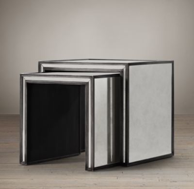 STRAND MIRRORED NESTING SIDE TABLES - Image 0