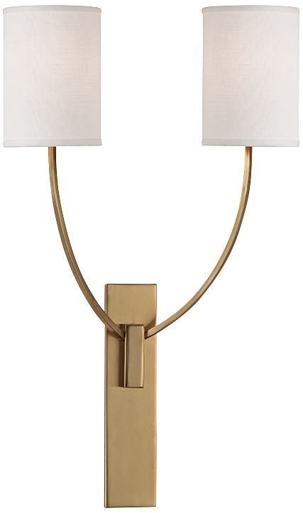 Colton 24 1/2" High 2-Light Aged Brass Wall Sconce - Image 0