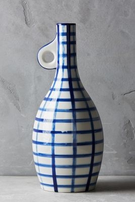 Milos Vase - Blue Motif, Large - Image 0