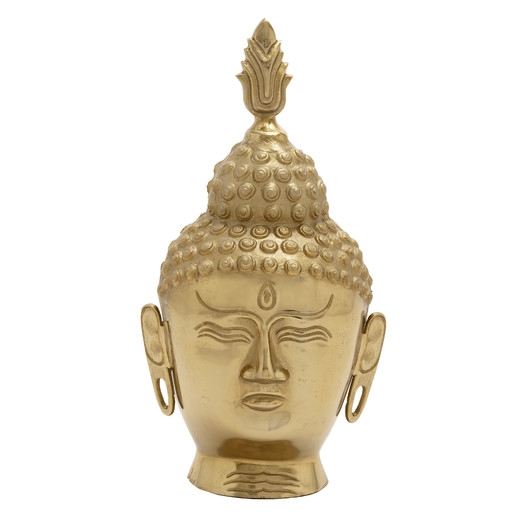 Bold and Peaceful Aluminum Buddha Bust - Image 0