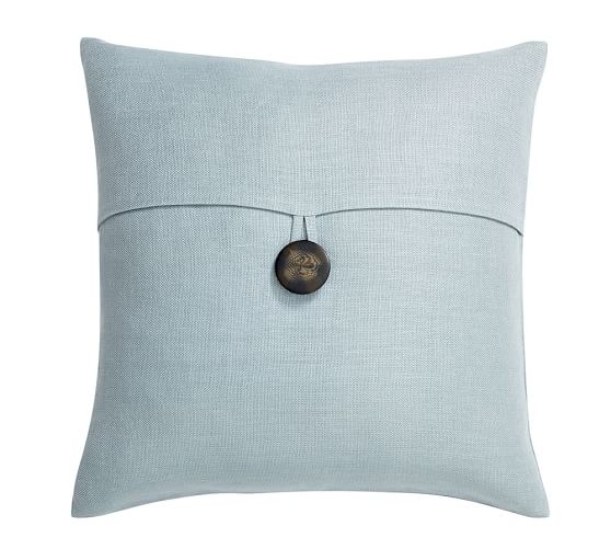 TEXTURED LINEN PILLOW COVER-OASIS-18"sq. - Image 0