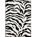 Earth Zebra Print Black & Ivory Area Rug - Image 0