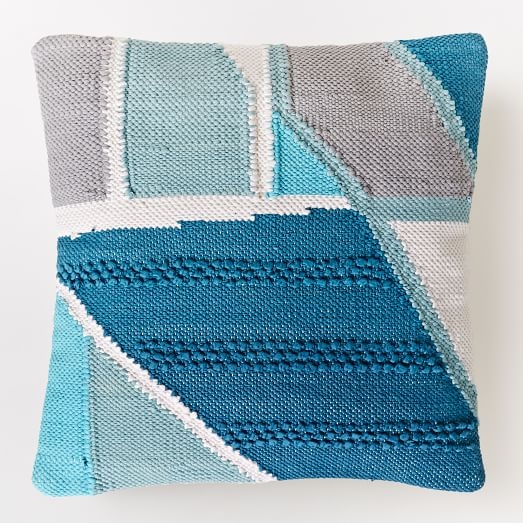 Chindi Colorblock Shag Pillow - insert not included - Image 0