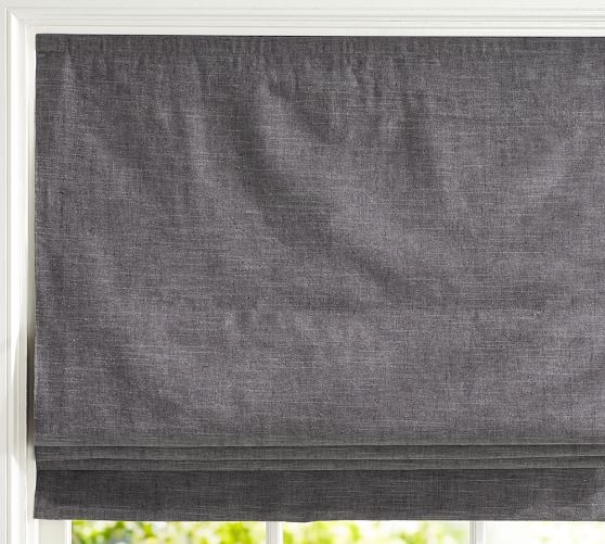 Emery Linen/Cotton Cordless Roman Shade- 26" x 64" - Image 0