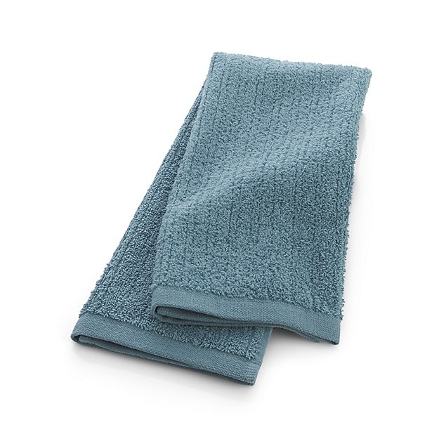 Ribbed Teal Hand Towel - Teal - Image 0