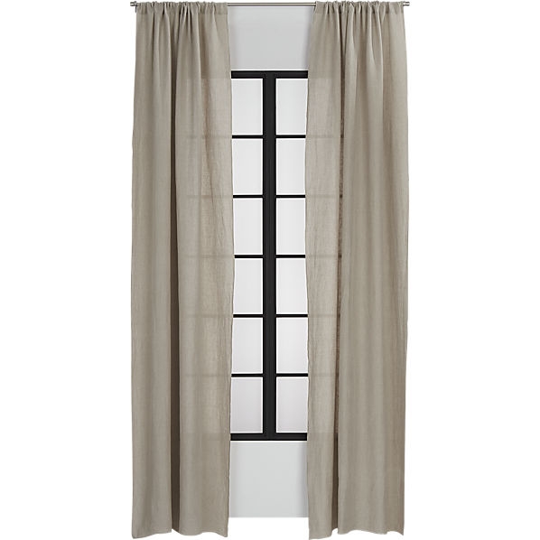 natural linen curtain panel 48"x120". - Image 0