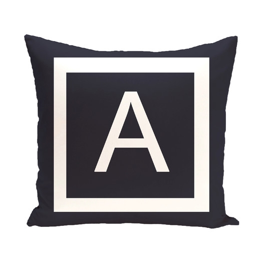 Amsterdam Monogram Throw Pillow (A)-18''x 18"-Insert included - Image 0