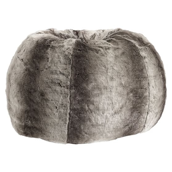 Gray Ombre Faux Fur Beanbag - Image 0