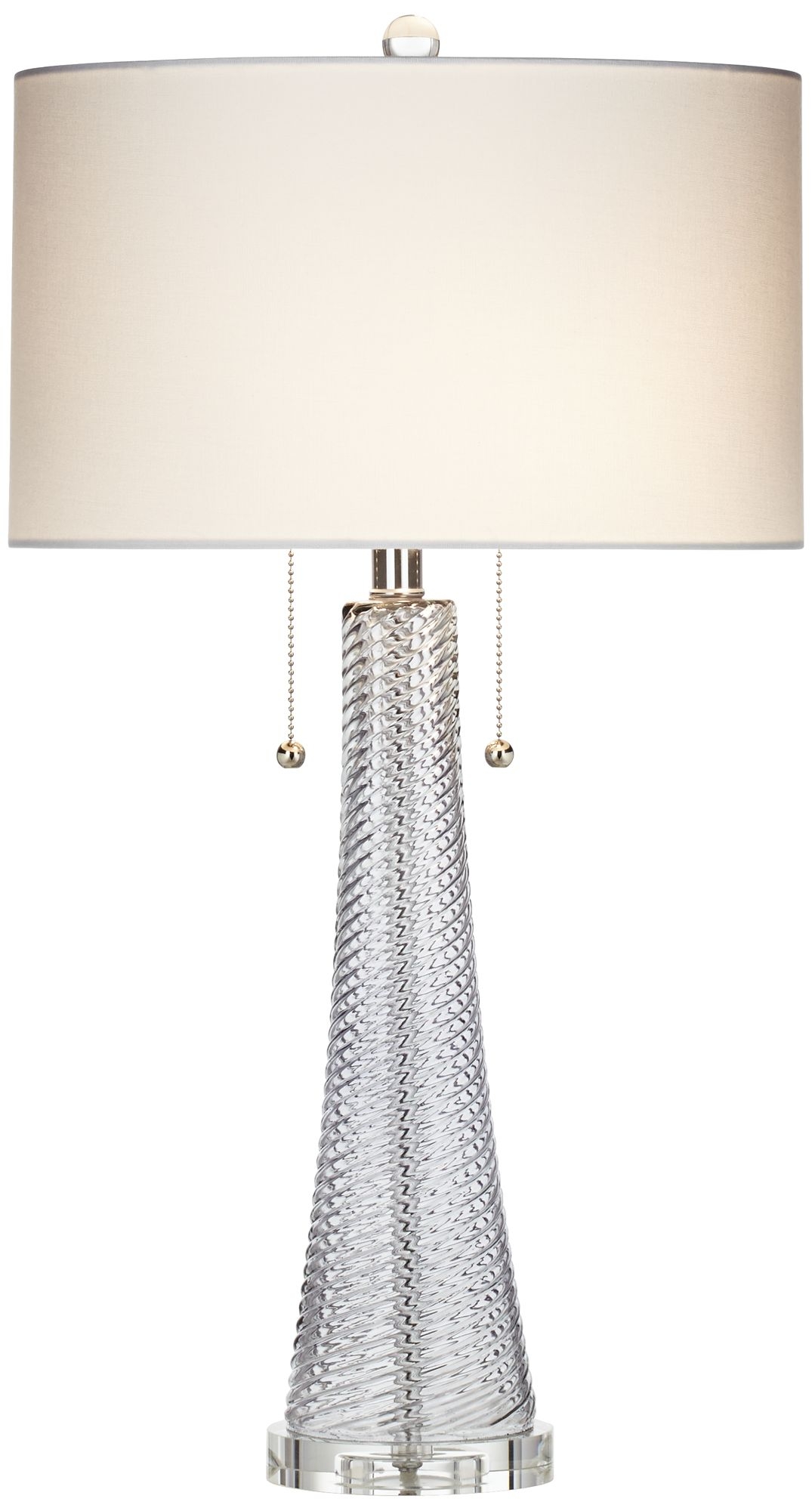 Possini Euro Miriam Gray Glass Table Lamp - Image 0