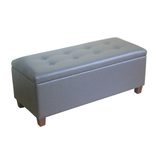 Upholstered Storage Bench - Charcoal Gray - Image 0