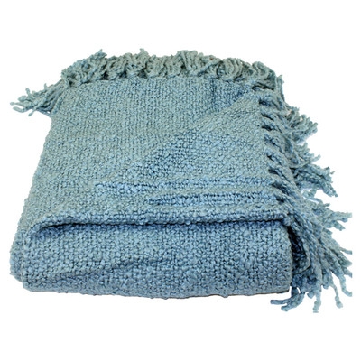 Claire Woven Throw Blanket - Sky - Image 0