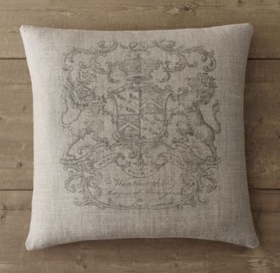 WENTWORTH CREST VINTAGE 22" SQ. PILLOW COVER - Insert sold separately - Image 0