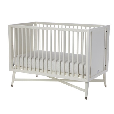 Mid-Century 3-in-1 Convertible Crib in White - Image 0