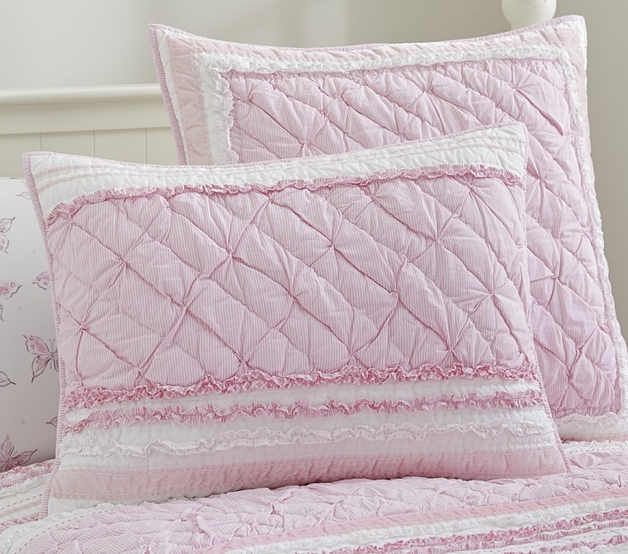 Brigette Ruffle Quilted Bedding - Standard Quilted Sham - Image 0