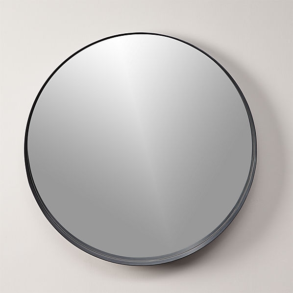 Crescent 32.5" round wall mirror - Image 0