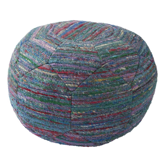 National Geographic Solid Rayon and Polyester Pouf Ottoma - Image 0