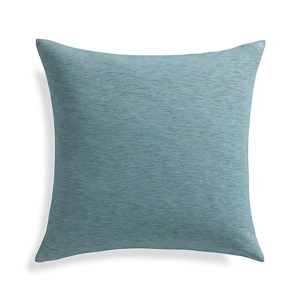 Linden Ocean Blue 18" Pillow- Down-alternative insert - Image 0