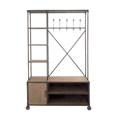 Multipurpose Metal Wood Hall Cabinet - Image 0