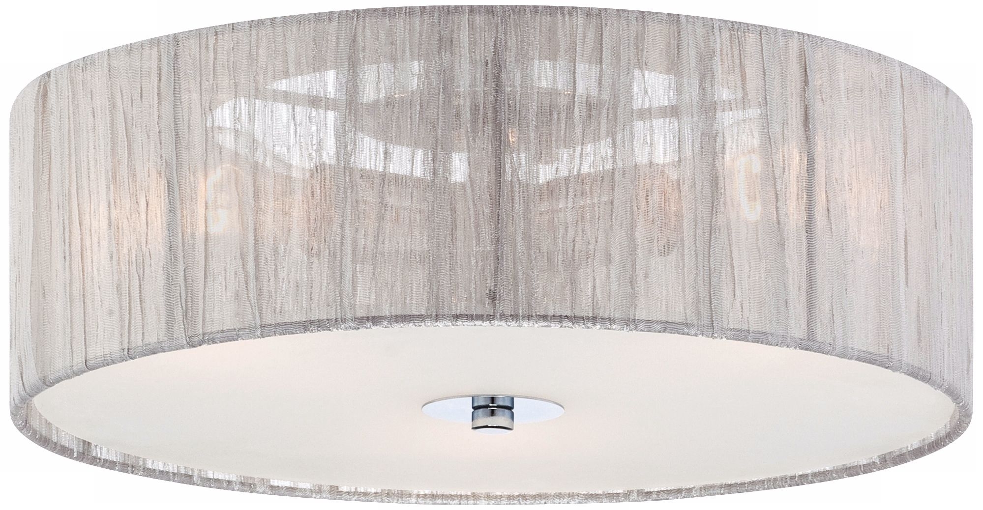 Possini Euro Design Sheer Silver 16" Ceiling Light - Image 0