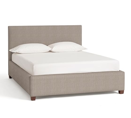 Raleigh Upholstered Square Low Bed & Headboard - Image 0
