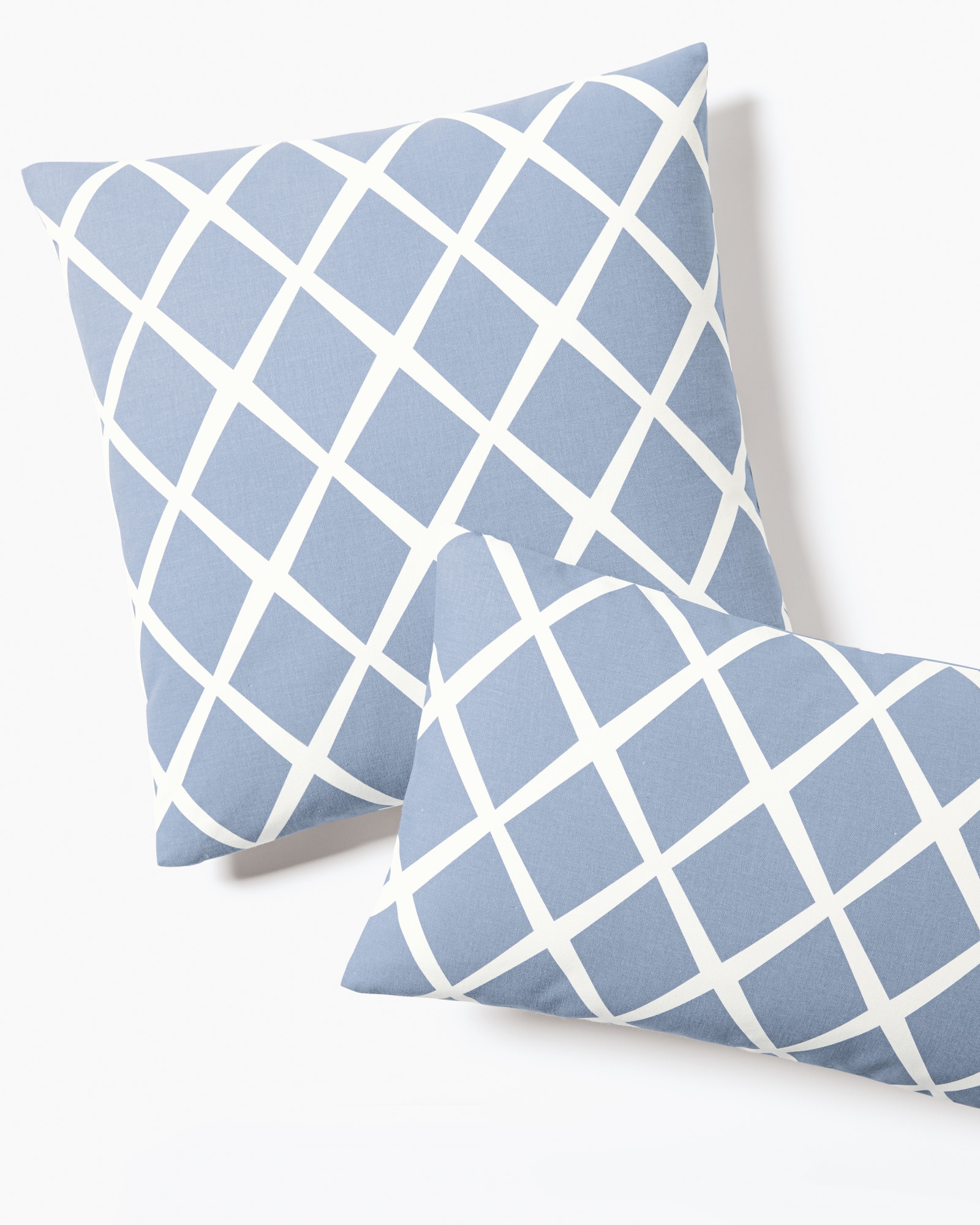 Diamond Pillow Cover - Chambray - 20"SQ-Inserts sold separately. - Image 0