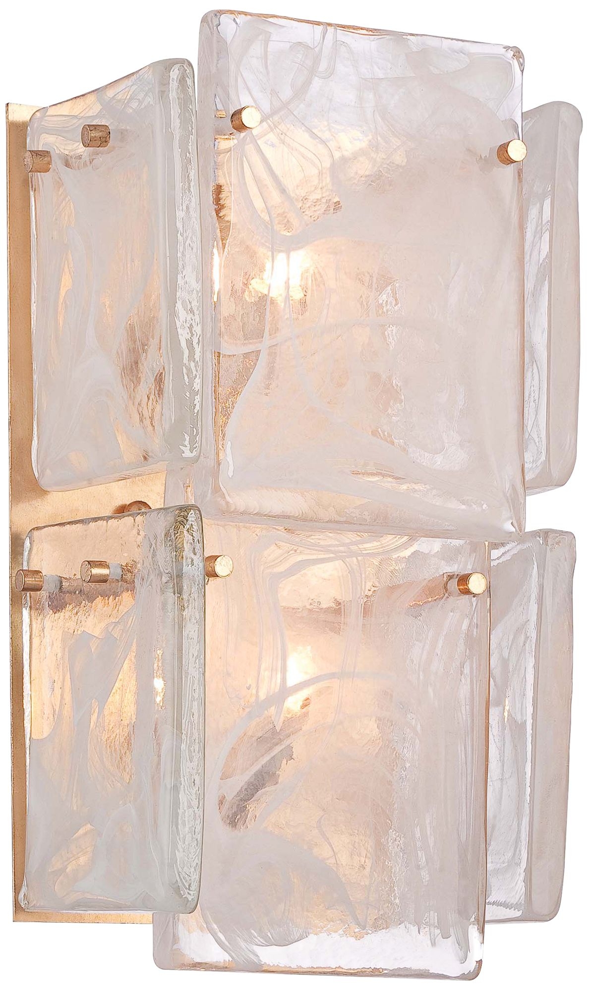 Arctic Frost 15"H Antique French Gold Wall Sconce - Image 0