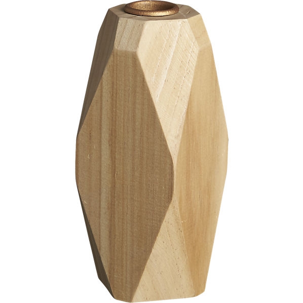 Pomona wood natural candle holder - Image 0