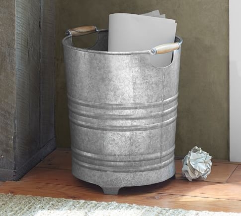 Galvanized Trash Can - Image 0