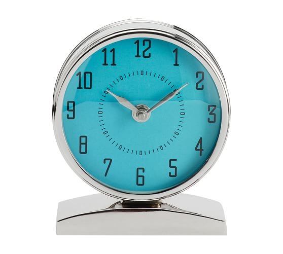 Chrome Clock on Stand - Image 0