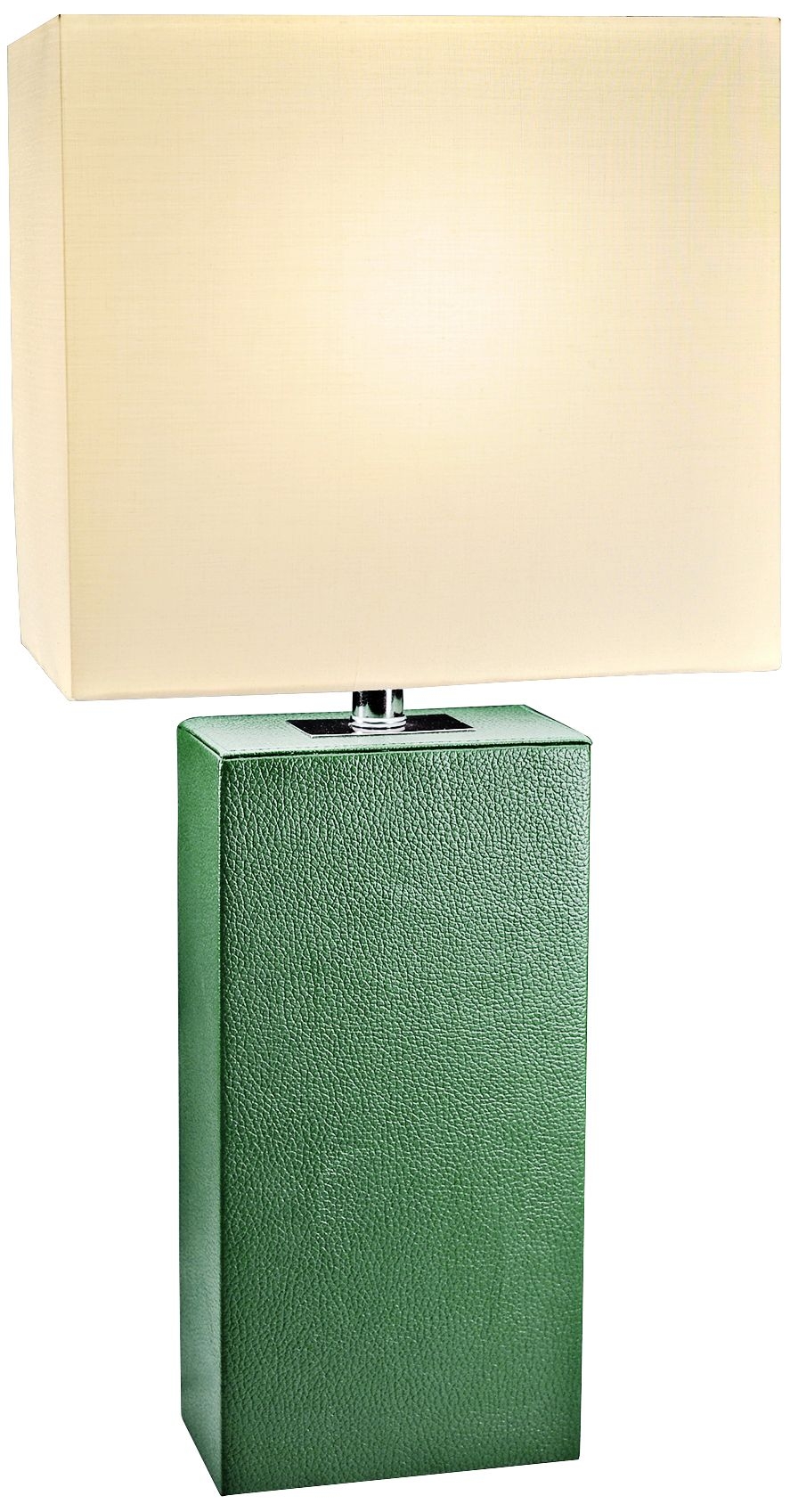 Lowden Green Leather Wrapped Table Lamp - Image 0