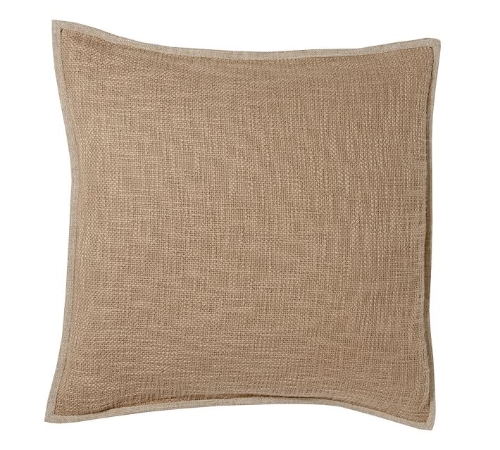 Basketweave Pillow Cover - 20" square -  BAGUETTE - Insert Sold Separately - Image 0