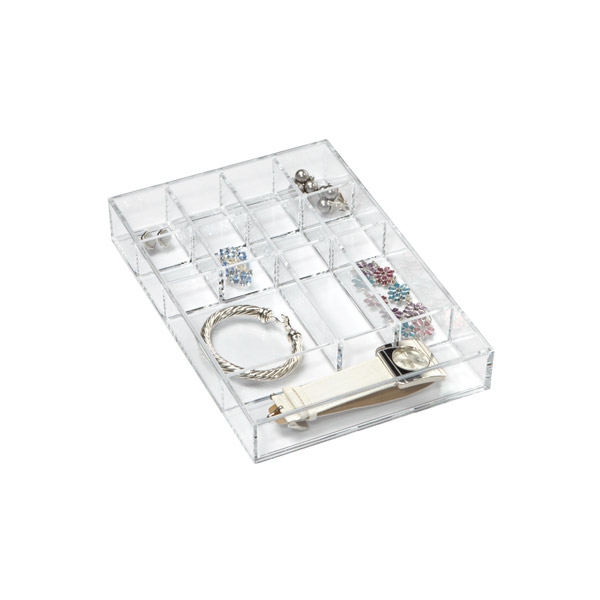 Small 12-Section Acrylic Stacking Tray Clear - Image 0