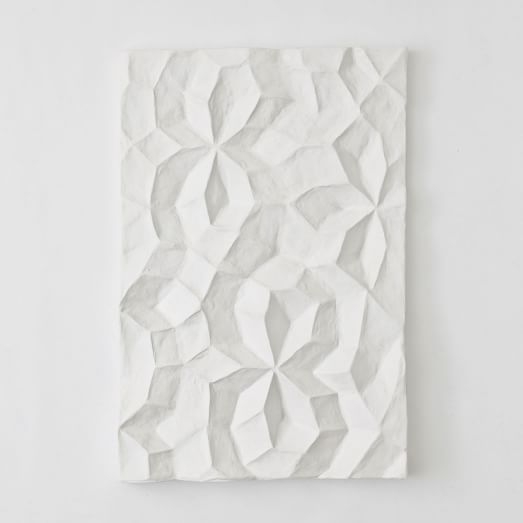 Papier Mache Wall Art - Geo Panel I- 26"w x 5"d x 37"h.- Unframed - Image 0