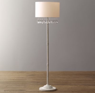 Nathalie crystal floor lamp with shade - Image 0